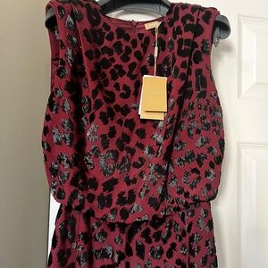 Michael Kors collection luxury dark red black crystals